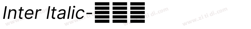 Inter ltalic字体转换